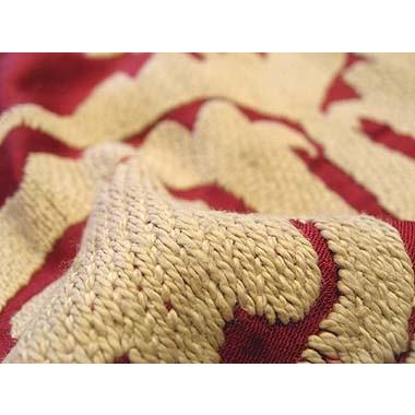 ウズベキスタン オールドスザンニ小豆色に白いモチーフ | ブランド登録なし | 04