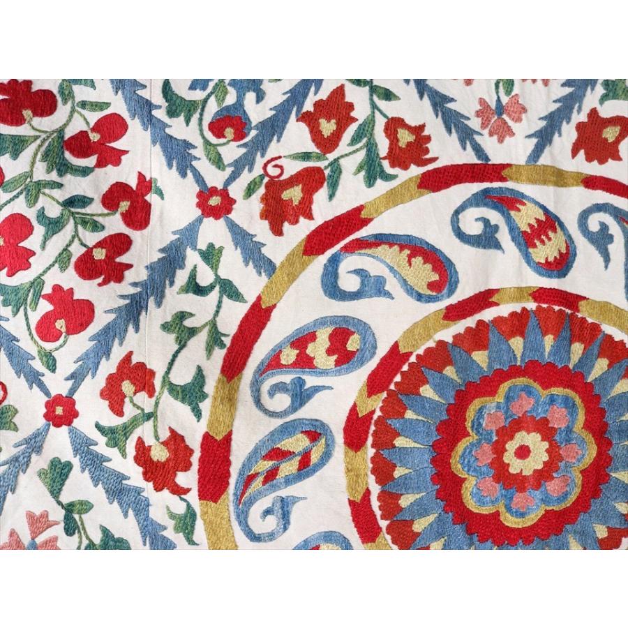 スザンニ刺繍・アンティークデザインリプロダクション 206x161cm アンティークデザインを複製した伝統柄/ラティス・フラワーモチーフ | ブランド登録なし | 03