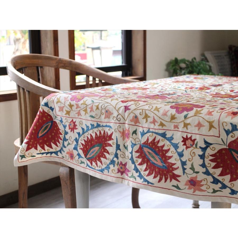 スザンニ刺繍・アンティークデザインリプロダクション 130x95cm アンティークデザインを複製した伝統柄/パルメットとすずらん | ブランド登録なし | 07