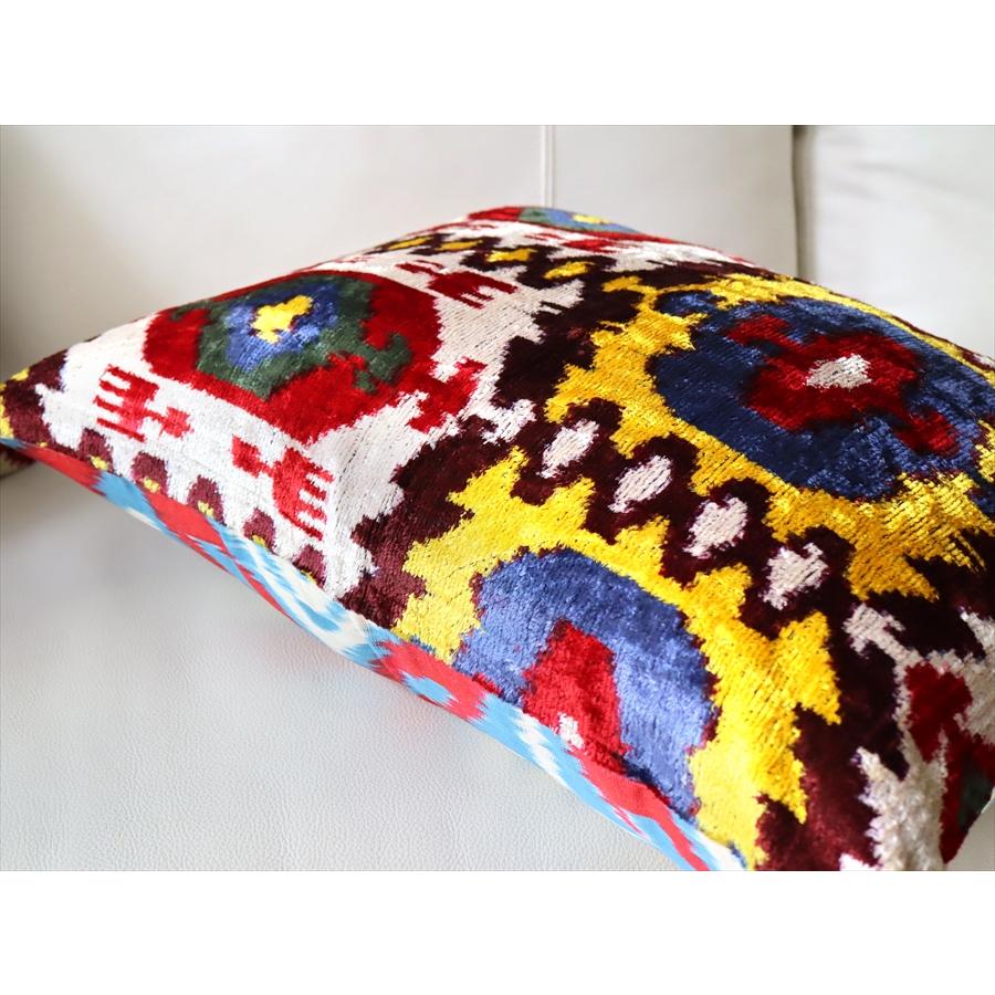 アトラス(イカット 絣) クッションカバー ウズベキスタン 横長