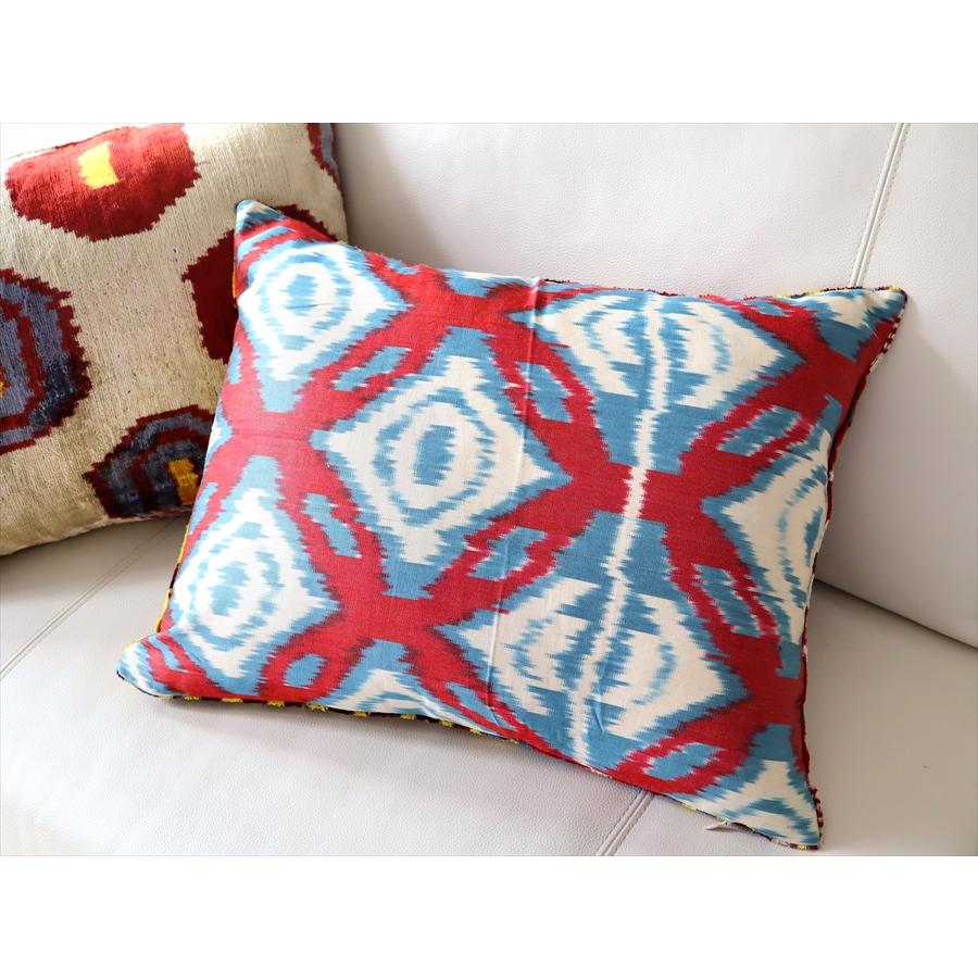 アトラス(イカット 絣) クッションカバー ウズベキスタン 横長