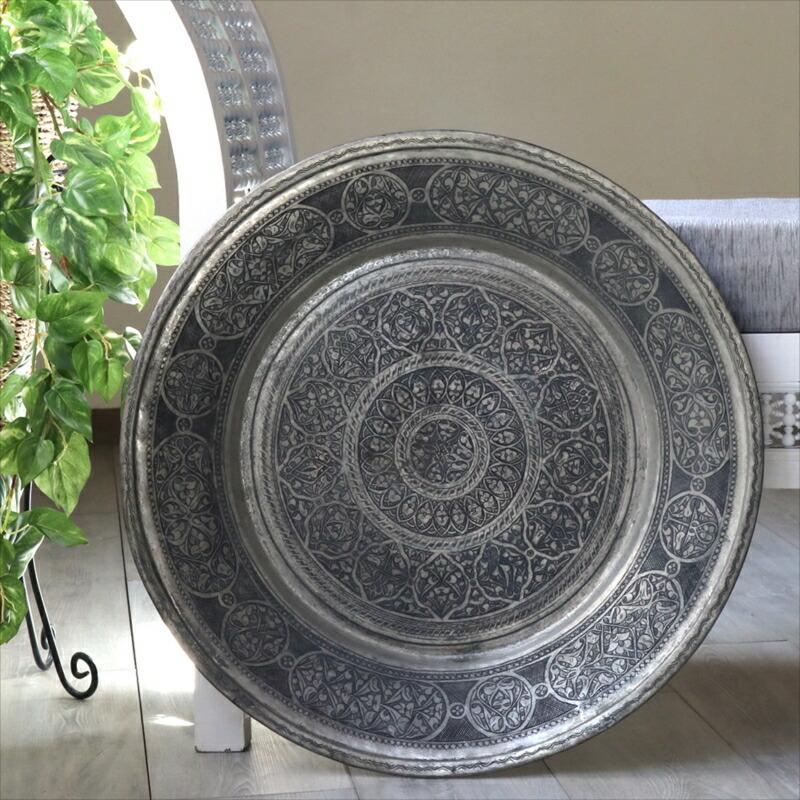 アンティーク アナトリアの家具 銅製のトレイ 丸盆直径60cm/手作り 手彫り | ブランド登録なし | 01
