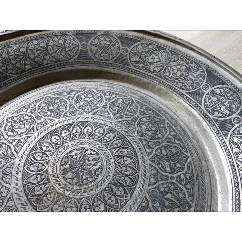 アンティーク アナトリアの家具 銅製のトレイ 丸盆直径60cm/手作り 手彫り | ブランド登録なし | 04