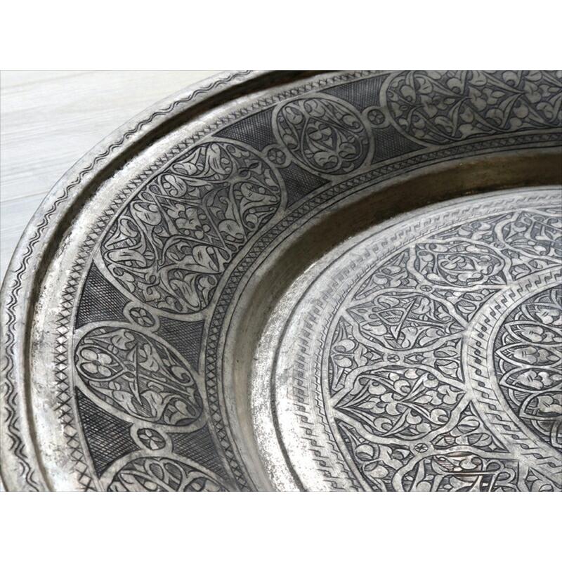 アンティーク アナトリアの家具 銅製のトレイ 丸盆直径60cm/手作り 手彫り | ブランド登録なし | 06