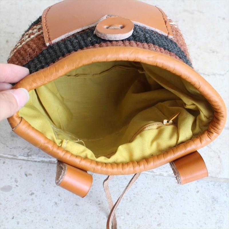 アフリカ バオバブバッグ ポシェット ウエストポーチ（ポケット付き）/牛革使用 幅21cm x高さ16cm | ブランド登録なし | 01