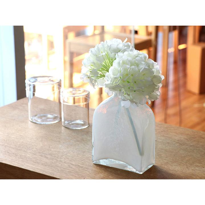 花瓶 長角瓶 一輪挿し フラワーベース ガラス シンプル オパール Ｈ17.5×Ｗ11.5×Ｄ5.5cm Flower Vase Galass Opal | ブランド登録なし | 04