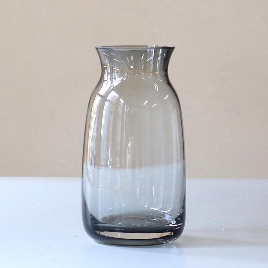 フラワーベース ガラス グレー 花瓶 Sサイズ 直径7.5×高さ14.5cm Flower Vase Galass | ブランド登録なし | 01