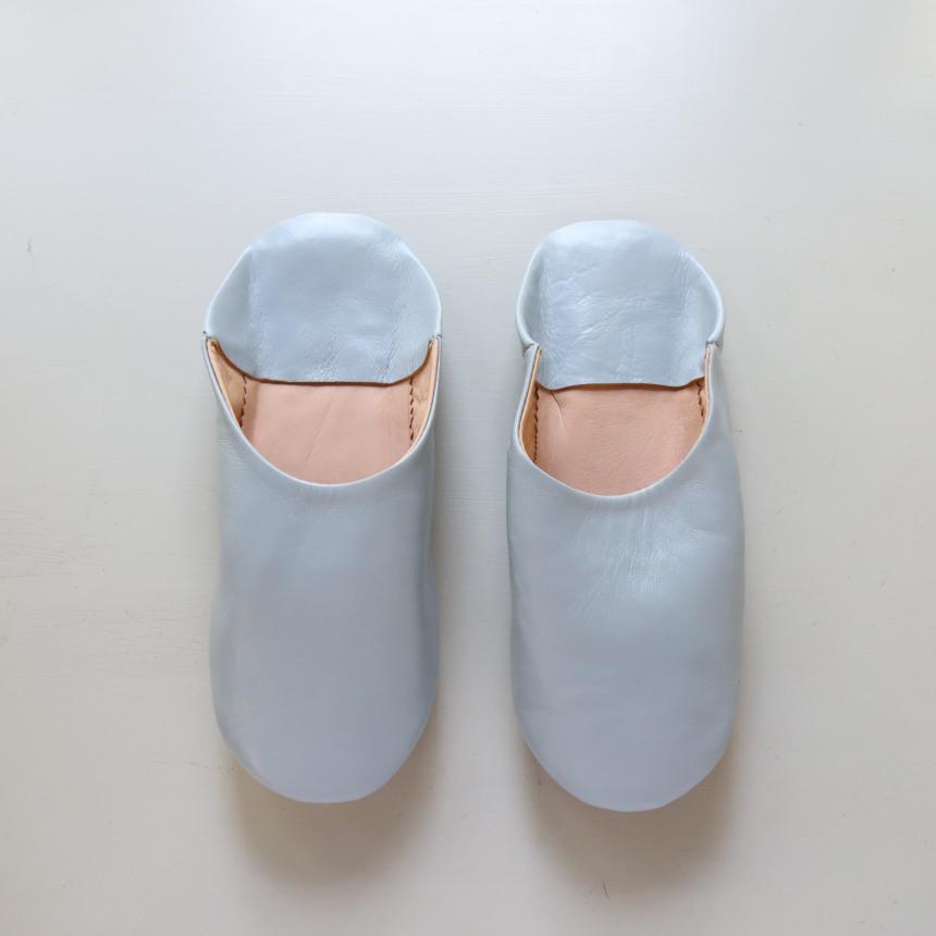 バブーシュ グレー 26cm（43）シンプル 無地　モロッコ　羊革スリッパ ハンドメイド | ブランド登録なし | 01