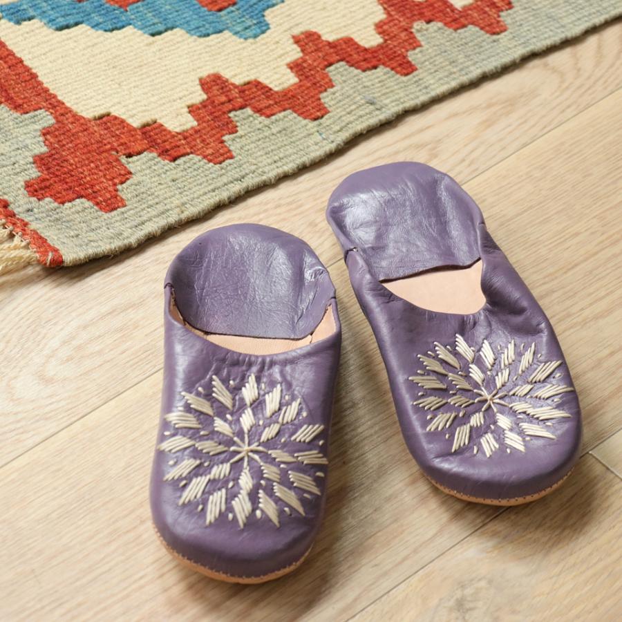 Morocco Babouche バブーシュ刺 　/24cm あけび　ベージュ |  | 01