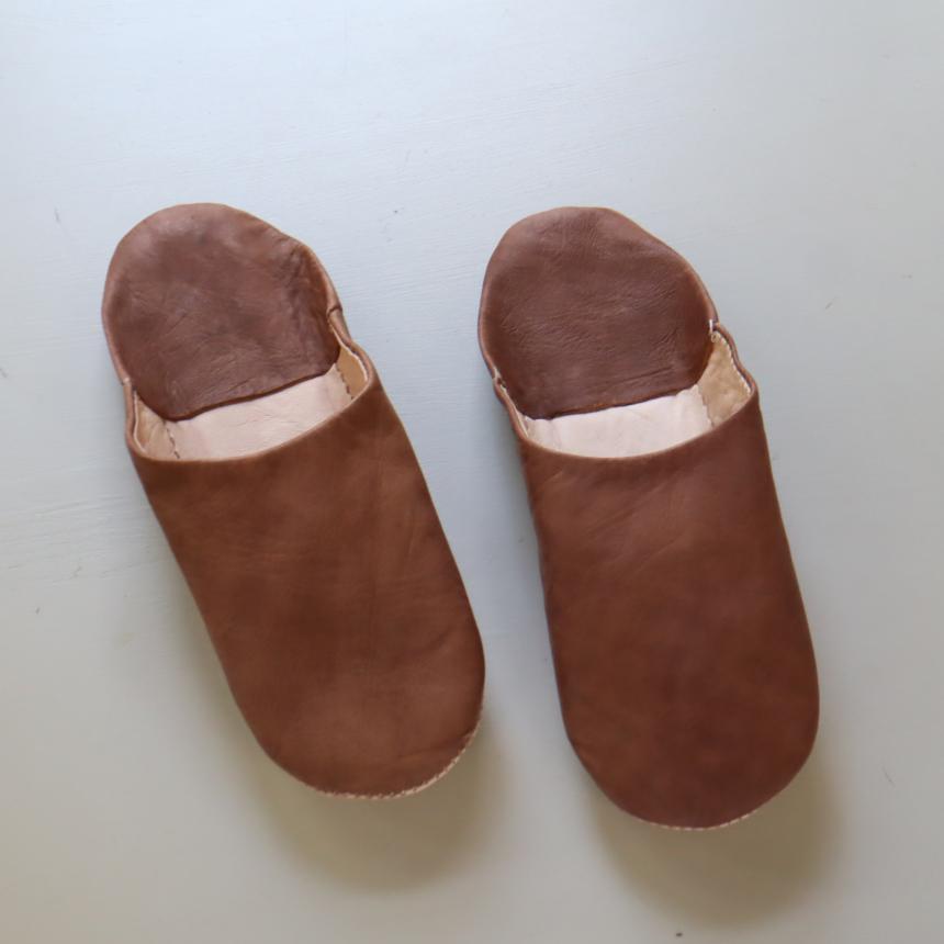 バブーシュ マットブラウン 26cm（43）シンプル 無地　モロッコ　羊革スリッパ ハンドメイド | ブランド登録なし