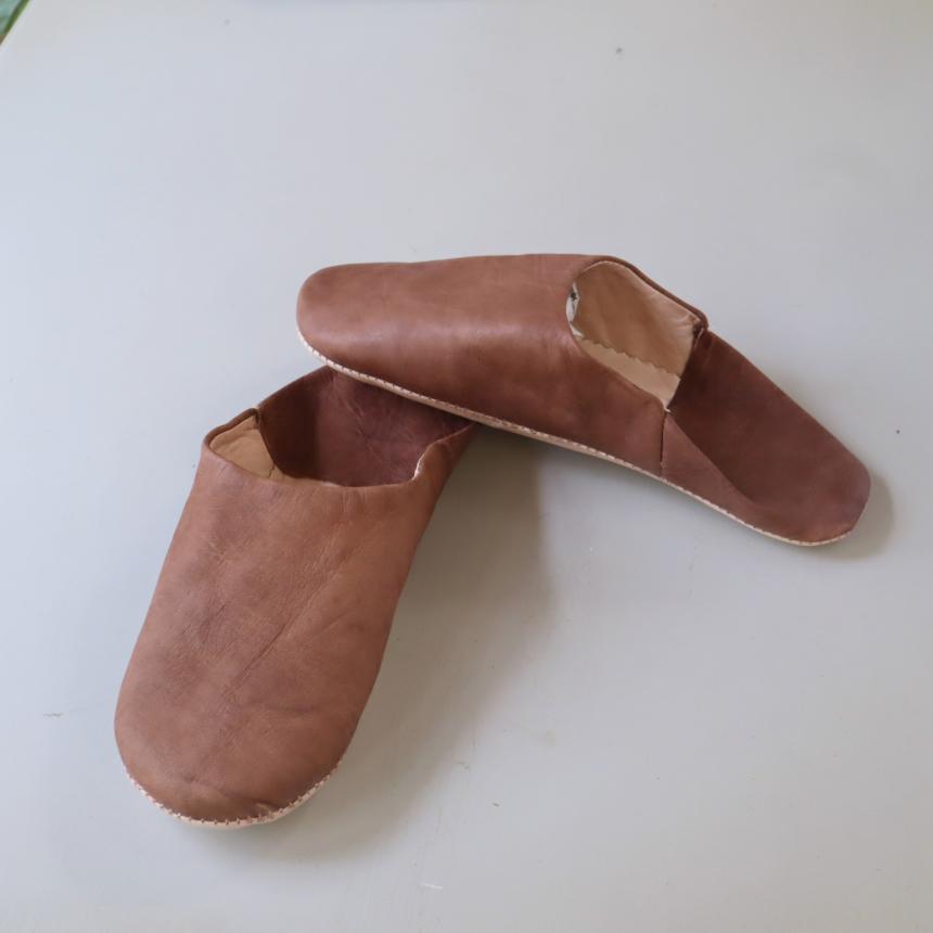 バブーシュ マットブラウン 26cm（43）シンプル 無地　モロッコ　羊革スリッパ ハンドメイド | ブランド登録なし | 02