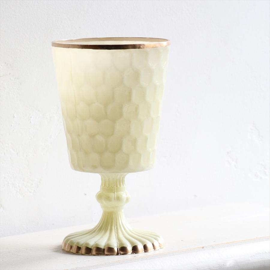 アンティーク調 ミルクカラー フラワーベース 高さ 17 5cm花瓶 キャンドルホルダー Ta29 インプレッションオブギャベ 通販 Yahoo ショッピング