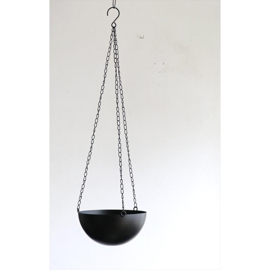 ハンギング　プランター/鉢カバー　アイアン　Mサイズ 直径20cm ブラック |  | 01