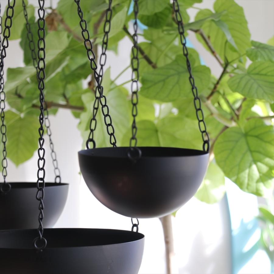 ハンギング　プランター/鉢カバー　アイアン　Sサイズ　直径15cm ブラック |  | 02