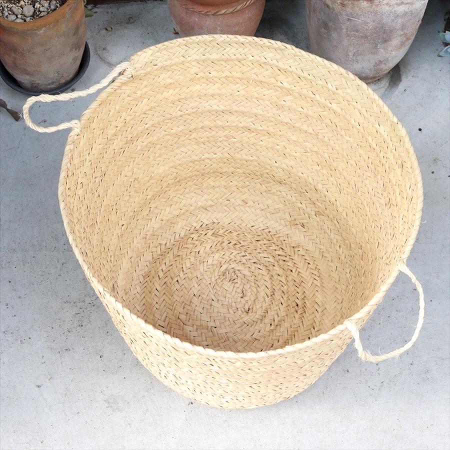 水草で編まれたバスケット　タンザニア産ナチュラルベージュ　ラウンドバスケット　天然素材使用 | ブランド登録なし | 01