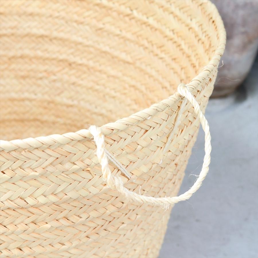水草で編まれたバスケット　タンザニア産ナチュラルベージュ　ラウンドバスケット　天然素材使用 | ブランド登録なし | 03