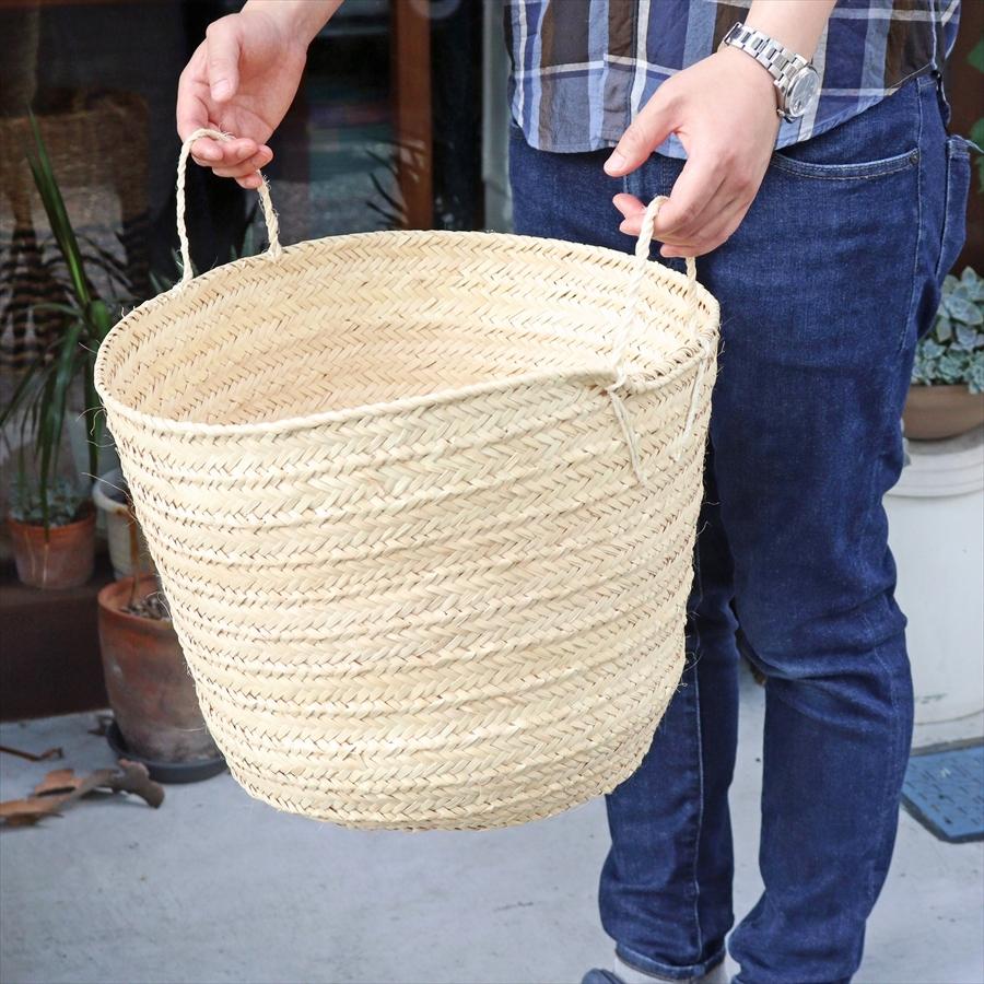 水草で編まれたバスケット　タンザニア産ナチュラルベージュ　ラウンドバスケット　天然素材使用 | ブランド登録なし | 04