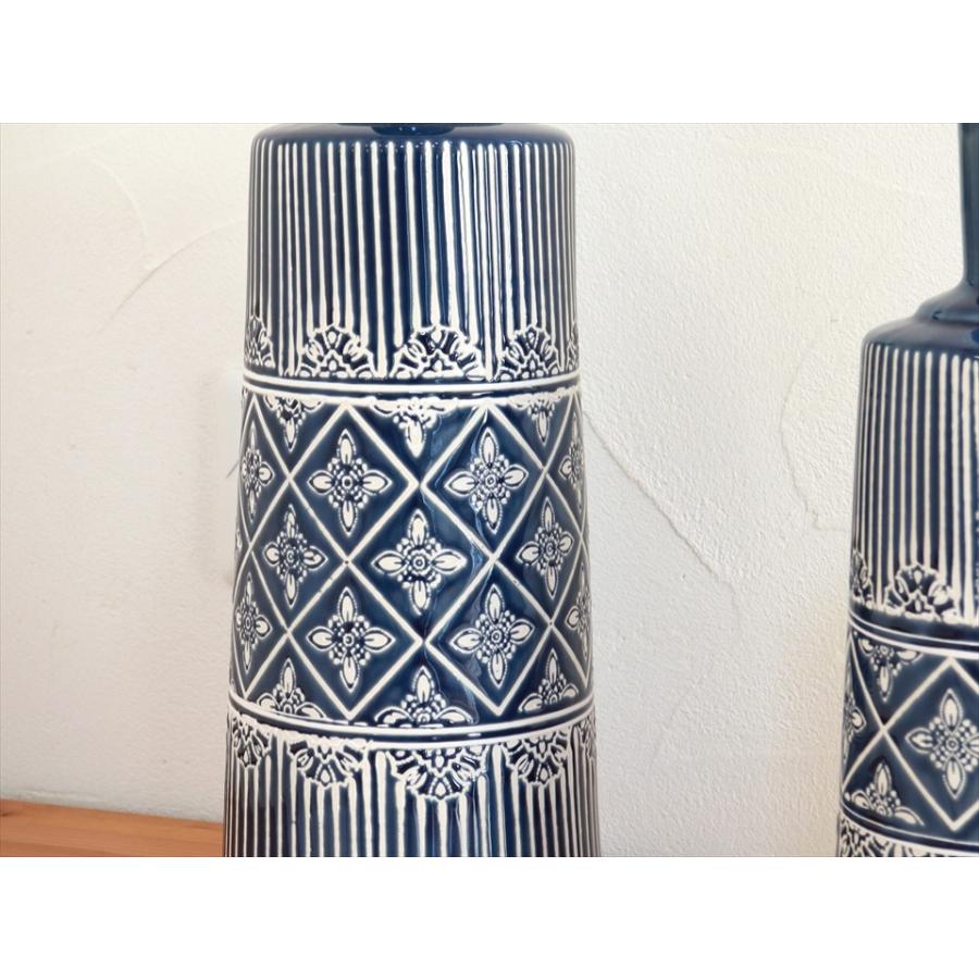 陶器 インテリア ボトル 高さ51cm　オランダ製 ブルー | ブランド登録なし | 02