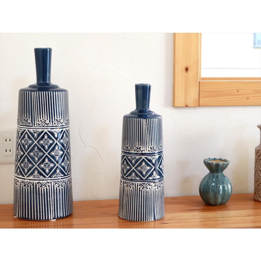 陶器 インテリア ボトル 高さ41cm　オランダ製 ブルー | ブランド登録なし | 01
