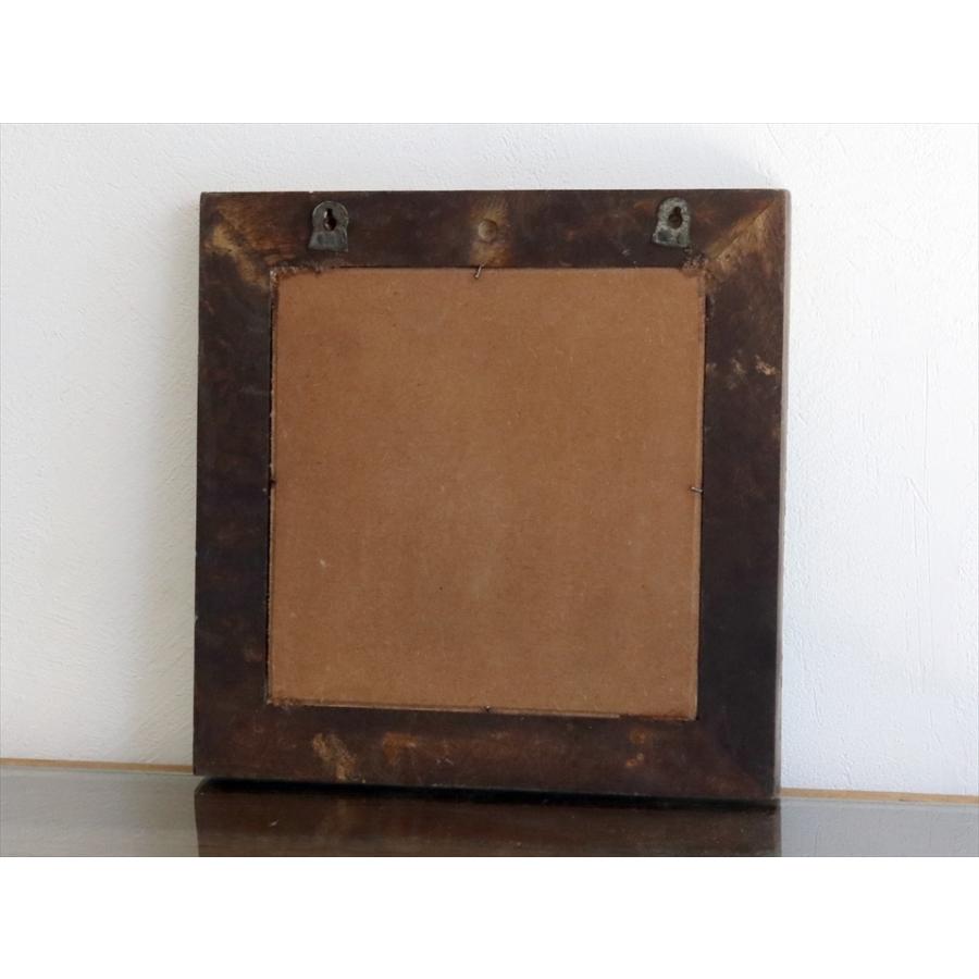 マジョリカタイルミラースクエア 30.5×30.5cm リーフデザイン マジョリカタイルミラースクエア 30.5×30.5cm リーフデザイン