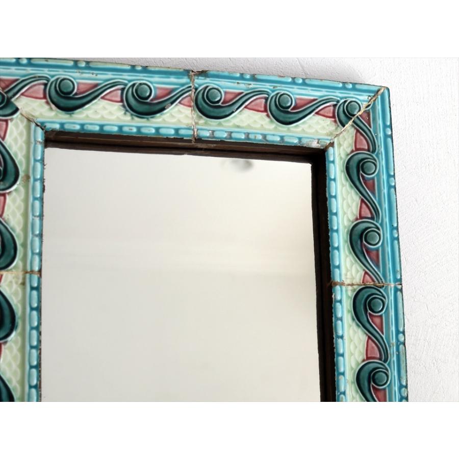 マジョリカタイルミラースクエア 30.5×30.5cm majolica tile mirror