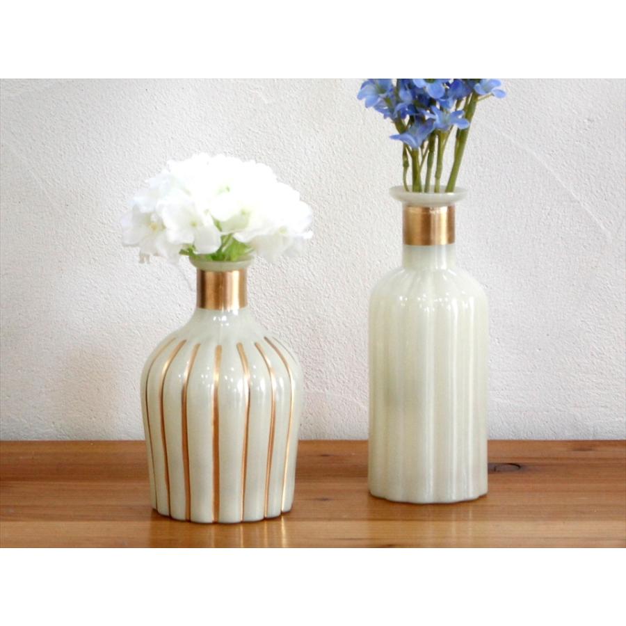 フラワーベース ガラス 直径10×高さ15cm 花瓶 一輪挿し アンティークスタイル Flower Vase Galass | ブランド登録なし | 01