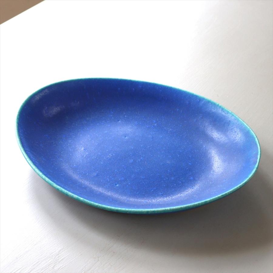 信楽焼 カレー パスタ皿 W26×H21×D3.5cm 瑠璃 日本製 和食器 | ブランド登録なし