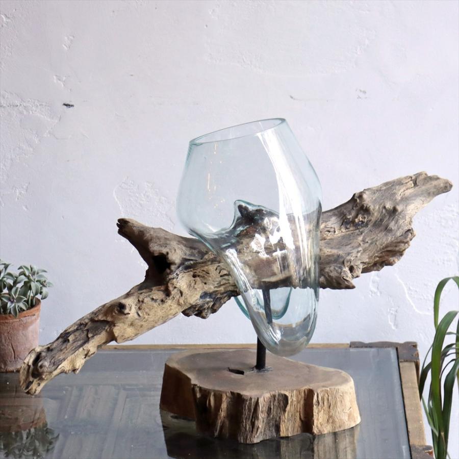 流木 ガラスベース H35xW51xD26cm フラワーベース 花瓶 glass 流木 ガラスベース H35xW51xD26cm フラワーベース 花瓶 glass