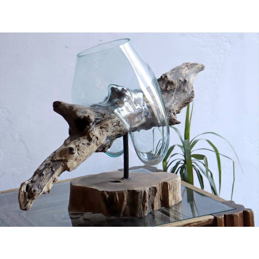 流木 ガラスベース H35xW51xD26cm フラワーベース 花瓶 glass 流木 ガラスベース H35xW51xD26cm フラワーベース 花瓶 glass