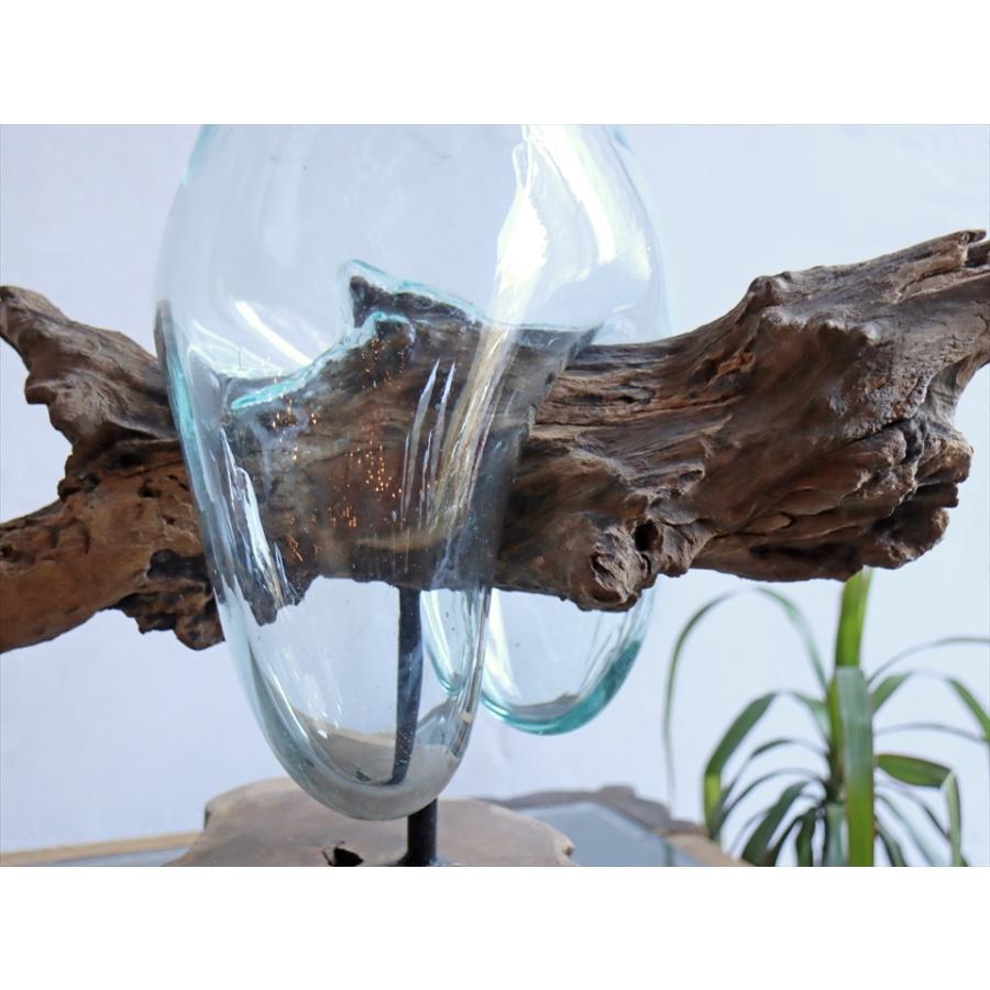 流木 ガラスベース H35xW51xD26cm フラワーベース 花瓶 glass 流木 ガラスベース H35xW51xD26cm フラワーベース 花瓶 glass