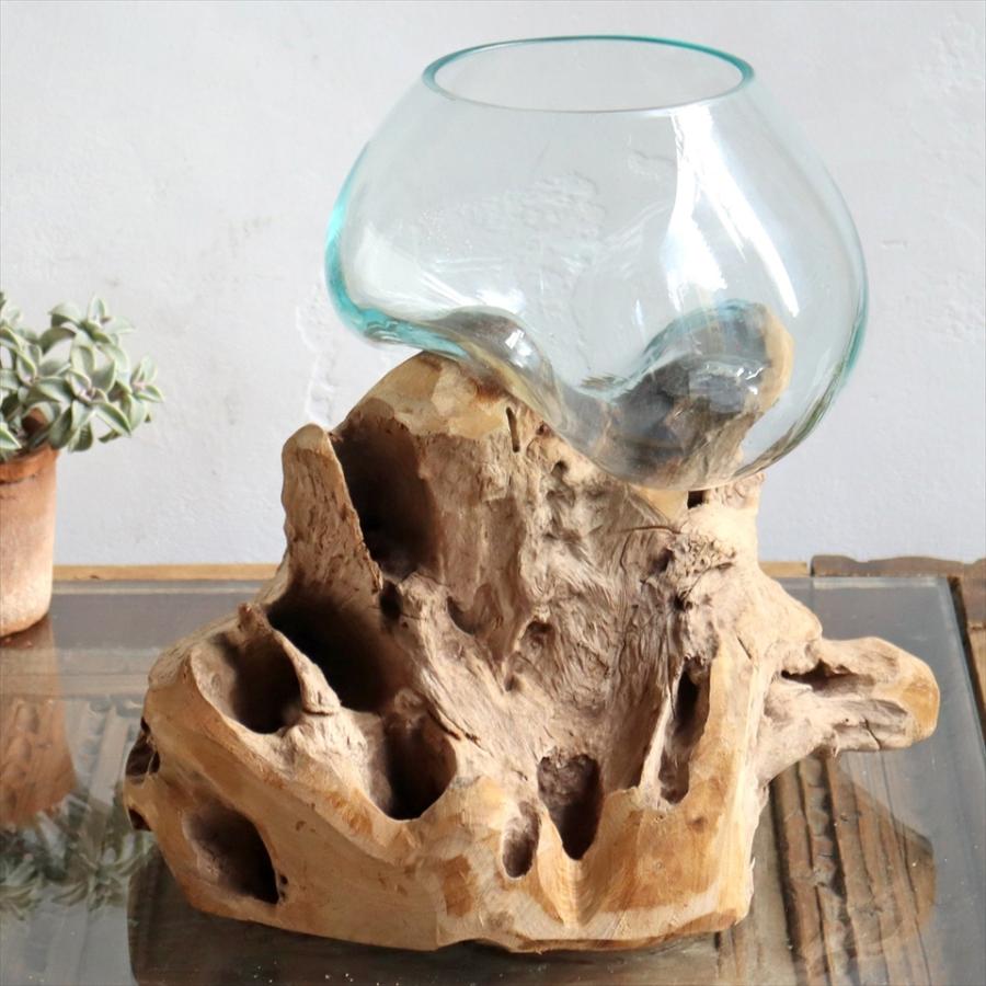 流木 フラワーベース 花瓶 H29xw32xd32cm ガラスベース Glass Planter Flower Vase 現品お届け Ta2284 8 インプレッションオブギャッベ 通販 Yahoo ショッピング