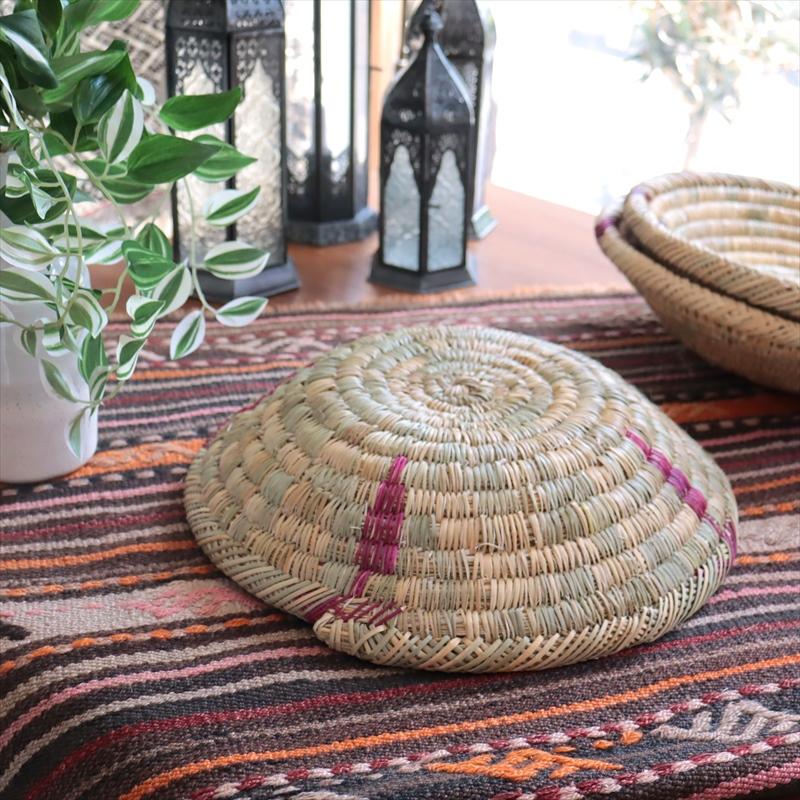 モロッコ バスケット 深皿型　33cmキッチンバスケットトレイピンク | ブランド登録なし | 03