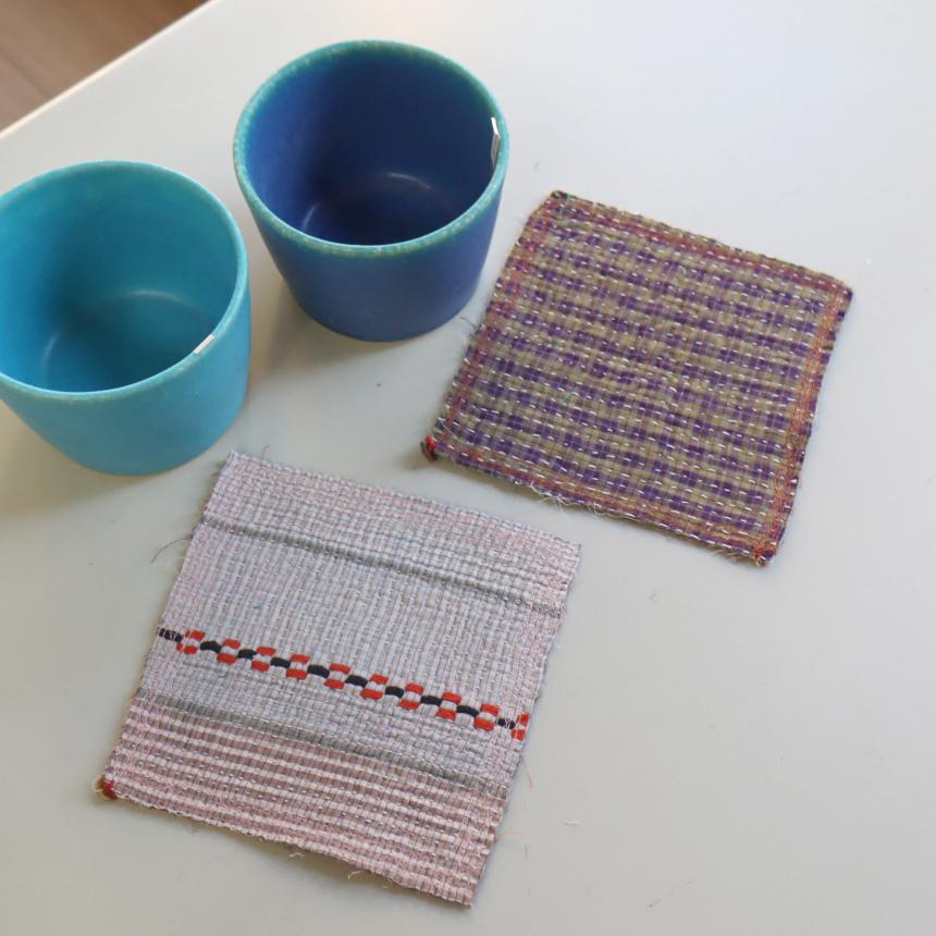 コースター12cm ２枚組　カンタ刺繍 インド刺し子ヴィンテージカンタ |  | 01