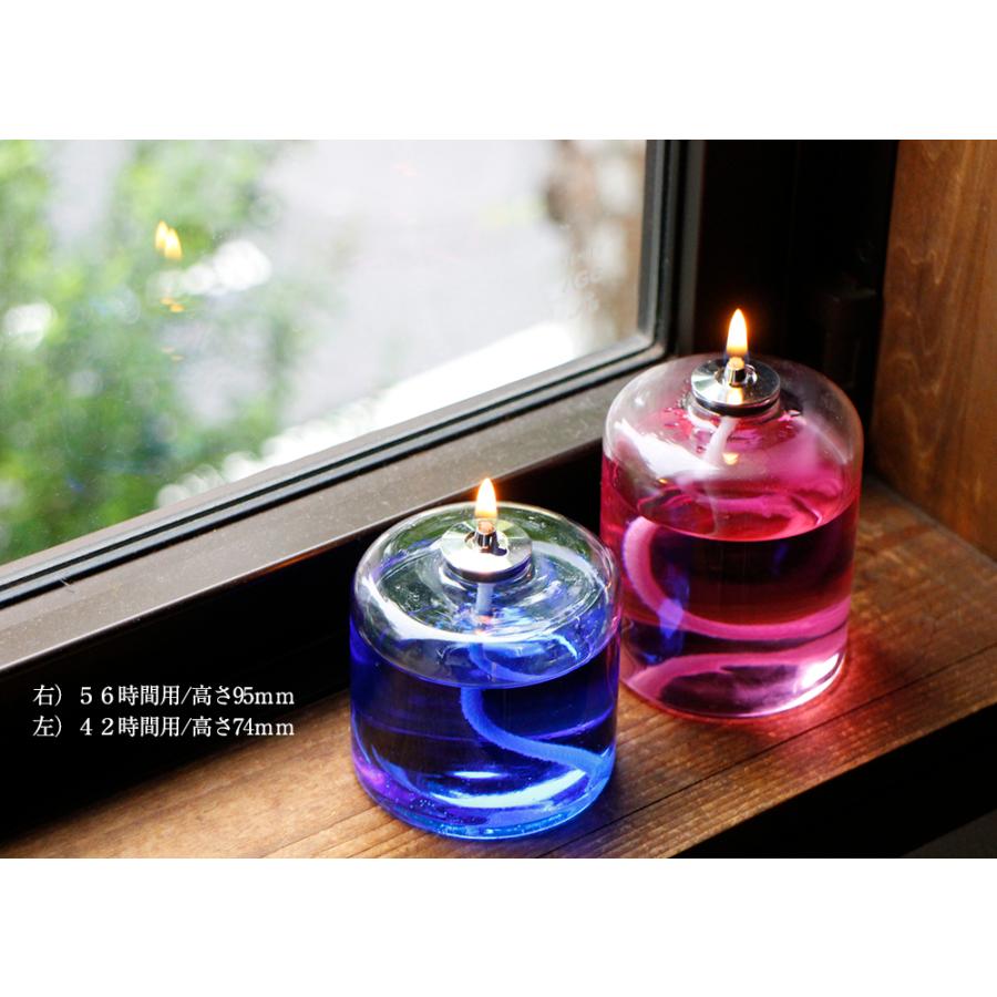 ピラーキャンドルタイプのオイルランプ/１WEEKタンク56時間高さ9.5cm＋レインボーオイル300MLクリア | ブランド登録なし | 03