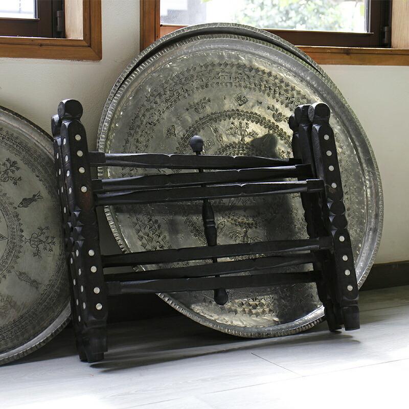 折りたたみ脚台 高さ50cm　直径59cm　SEDEF 螺鈿の飾り アナトリアの伝統家具 | ブランド登録なし | 02