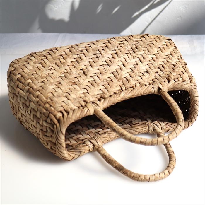 くるみ カゴバッグ/網代編み 扇型/中サイズ 幅34cmx本体の高さ19cmxマチ11cm 重さ340g | ブランド登録なし | 02