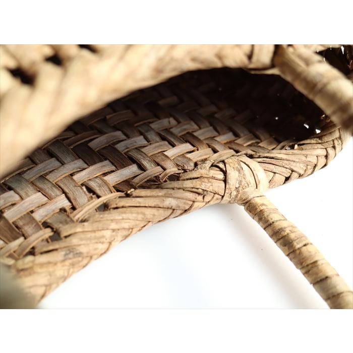 くるみ カゴバッグ/網代編み 扇型/中サイズ 幅34cmx本体の高さ19cmxマチ11cm 重さ340g | ブランド登録なし | 07