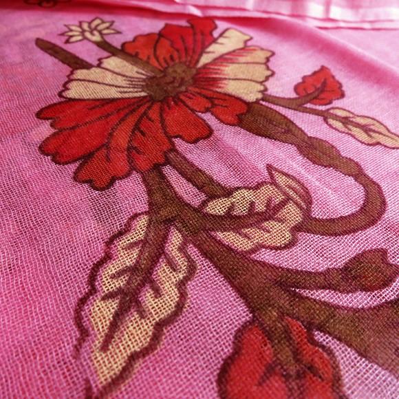 トルコの伝統手芸 イーネ オヤ スカーフピンク : インプレッションオブ