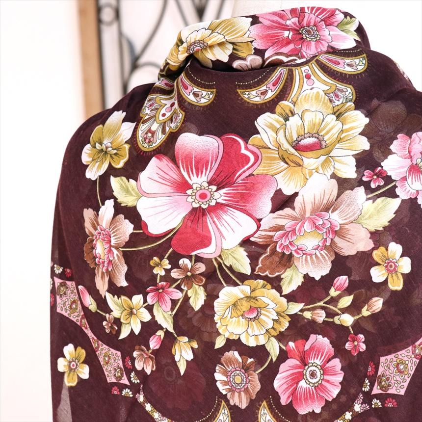 コットンスカーフ スクエア　トルコ伝統のオヤスカーフ花の縁飾り　レース編みのトゥオヤ | ブランド登録なし | 01