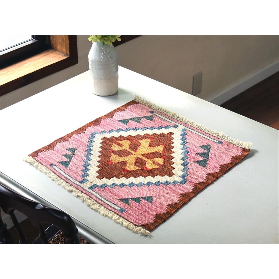 細かな織りのトルコキリム ミンダーサイズ 44x44cm 手織り ウール１００％ | ブランド登録なし | 01