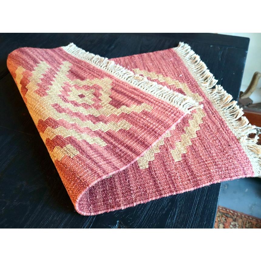 手織りキリム イラン南部シラーズ 62x41cm ウール100% 一点もの 生命の木 |  | 02
