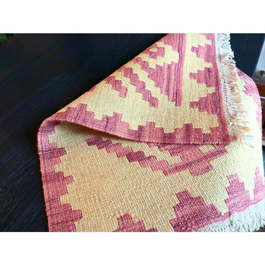 手織りキリム イラン南部シラーズ 63x45cm ウール100% 一点もの 生命の木 |  | 02