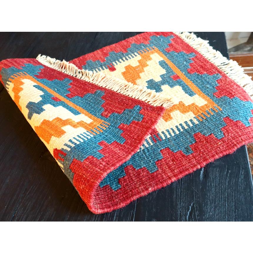 手織りキリム イラン南部シラーズ 60x41cm ウール100% 一点もの |  | 02