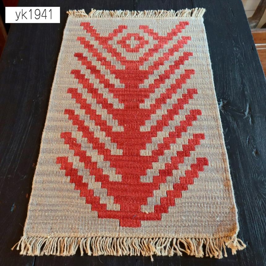 手織りキリム イラン南部シラーズ 73x43cm ウール100% 一点もの 生命の木 | 