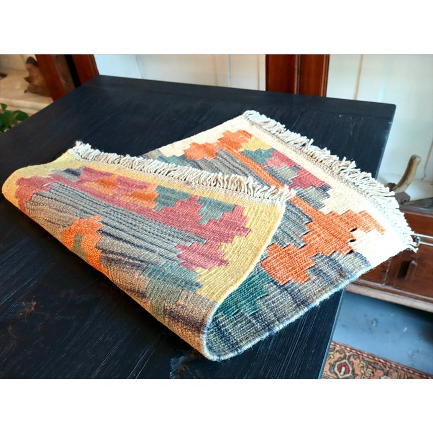 手織りキリム イラン南部シラーズ 62x41cm ウール100% 一点もの |  | 02