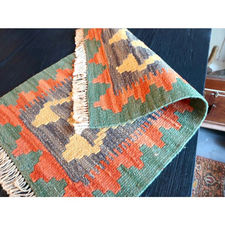 手織りキリム イラン南部シラーズ 60x40cm ウール100% 一点もの |  | 02
