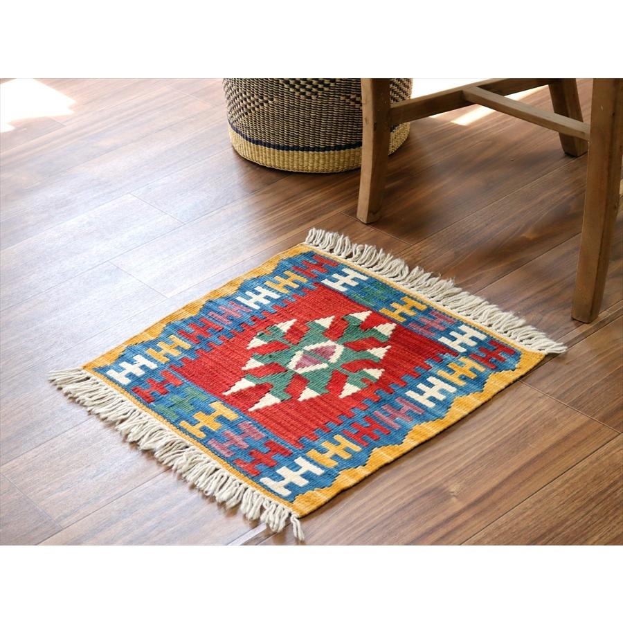 トルコのカイセリキリム ミンダーサイズ 43x44cm トルコキリム手織り ウール１００％ | ブランド登録なし | 01