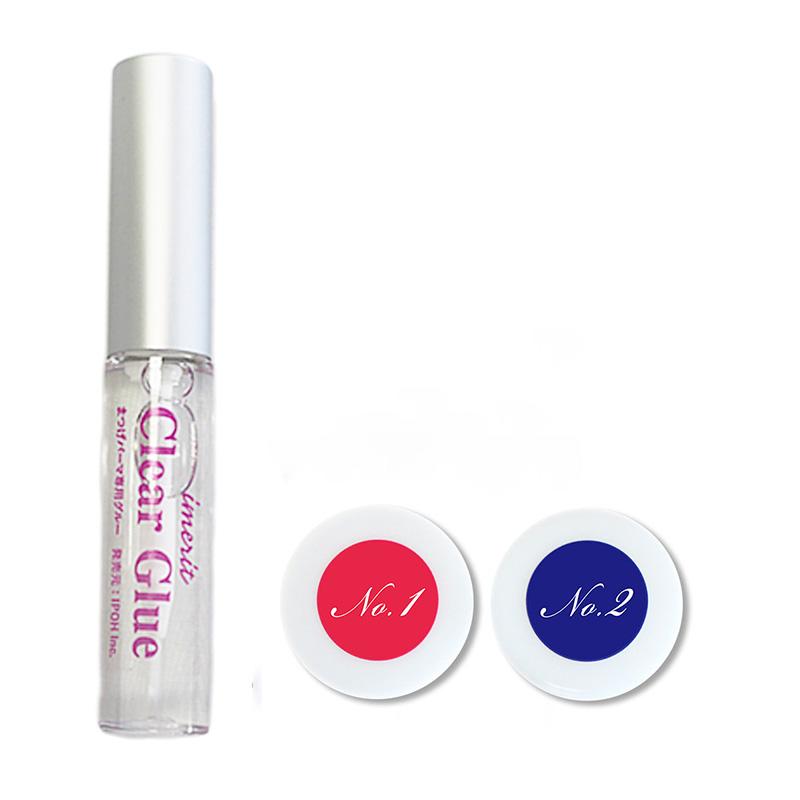 〔IMERIT〕5分でかかる! 日本製 エクステ つけまつ毛用 低刺激パーマクリーム液増量各4ｇ(約30回分) /高粘着クリアグルー　セルフまつげパーマ | IMERIT | 03