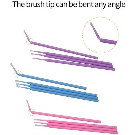 ８００本 マイクロアプリケーター（マイクロブラシ）化粧道具 極細綿棒 まつげブラシ マスカラブラシ 化粧ブラシ まつげエクステ ジェルネイル 極細綿棒 | IMERIT | 04