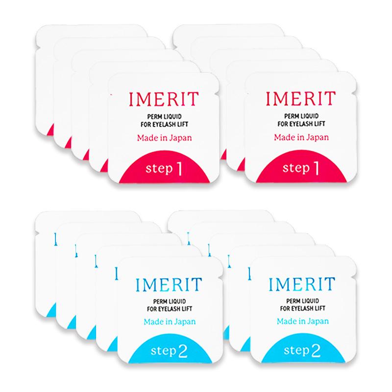 〔IMERIT〕 日本製 プレミアム エクステつけまつ毛用パーマキット[3Dロット5サイズ] クリアグルー2本組 低刺激国産パーマクリーム液 10回分 | IMERIT | 03